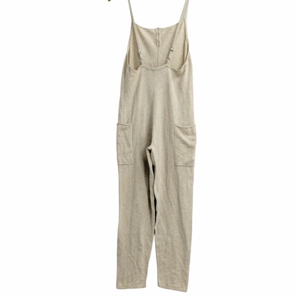 Something Navy Cotton‎ Jumpsuit Oatmeal - Picture 11 of 16